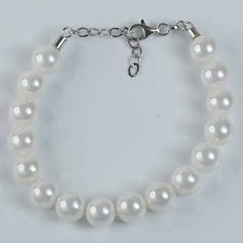 Freshwater Pearl Bracelet with Sterling Silver Fittings